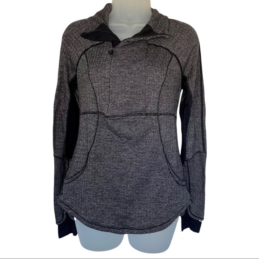 Lululemon Jacket Gray Heathered Quarter Zip Pullover 8